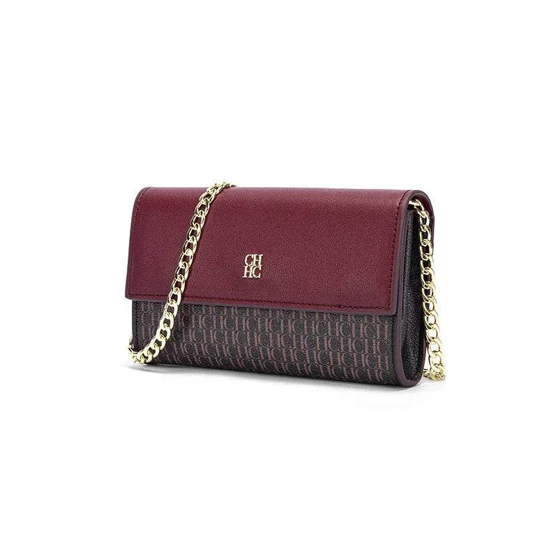 CH Exquisite Craftsmanship Women's Crossbody Bag Light Luxury Design Chain Bag Letter Elements Color Blocked Women's Chain Bag