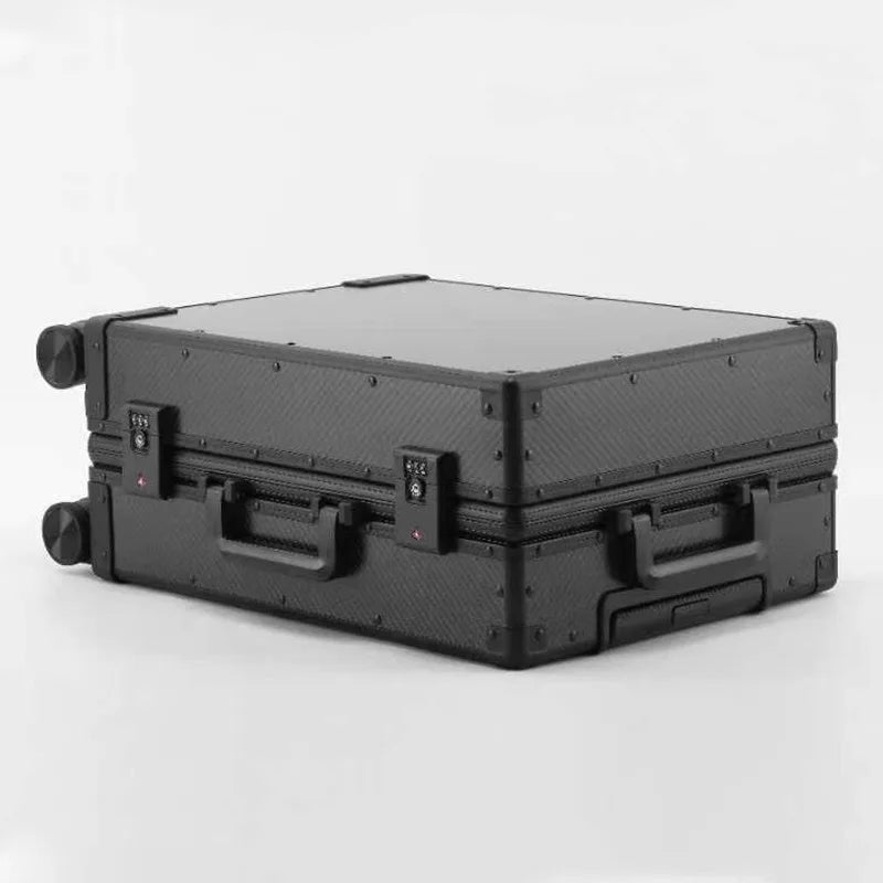 20″24″ Travel Suitcase Carbon Fiber Rolling luggage Carry-On Luggage Aluminum Frame Trolley Case With Wheels Business Boarding