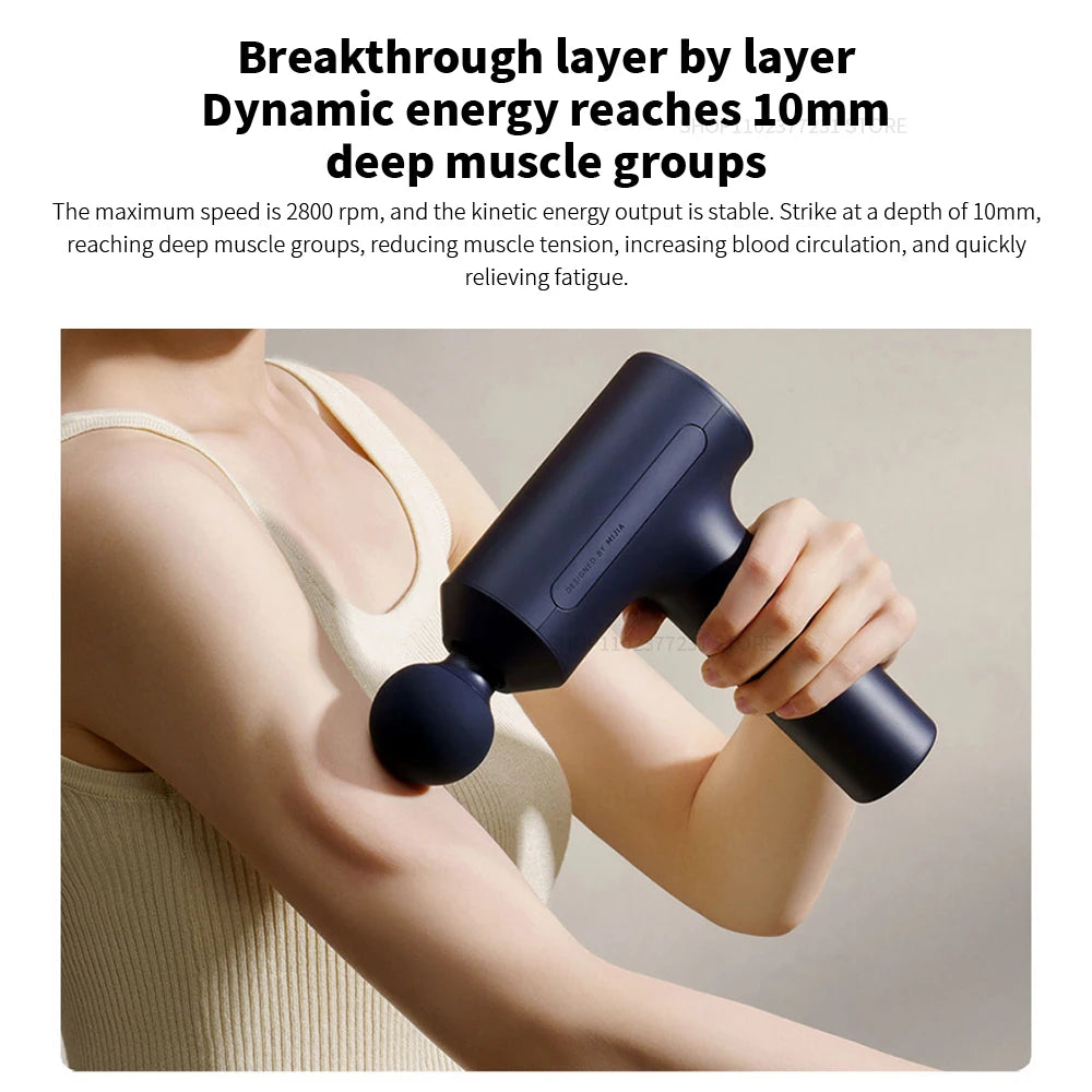 Xiaomi Mijia Fascia Gun 3 Strength Feedback 10mm Deep Relaxation 25kg Thrust 3 Gear Memory 2450mAh Sports Specific Massage Gun