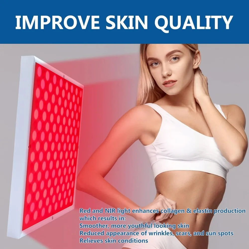 45W NEW LED Light Therapy Panel Body Pain Relief Treatment 660nm 850nm Near Infrared Full Body Face Anti Aging Red Grow Light
