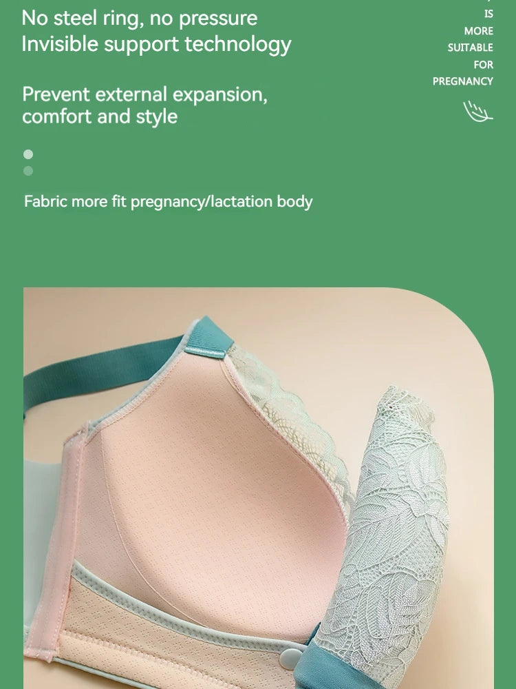 Thin Lace Maternity Breastfeeding Underwear For Women Comfortable Breathable Gathered Anti Sagging Bra For Pregnant Women