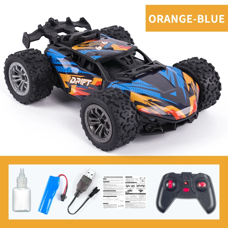 Children's Alloy Remote Control Car Morphing Six-Wheeled RC Off-Road Climbing Stunt Four-Wheel Drive Spray Drift Racing Car Toys