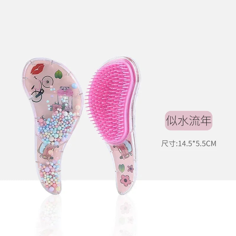 Children's Hair Smoothing Comb Anti-static Massage Hair Brush Tangle Detangle Shower Massage Hairbrush Comb Salon Hair Styl Tool
