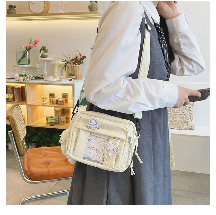 New Kawaii Bag Girls 2025 New JK Transparent Bag Small Crossbody Bag For Women Purses and Handbags Shoulder Bag Itabag Bolso