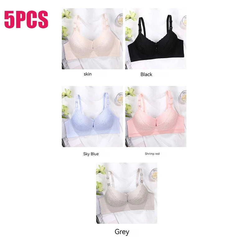 New Cotton Soft Comfortable Pregnant Women's Breastfeeding Bra Gathering Anti sagging and Steel Ring Free Women's Underwear