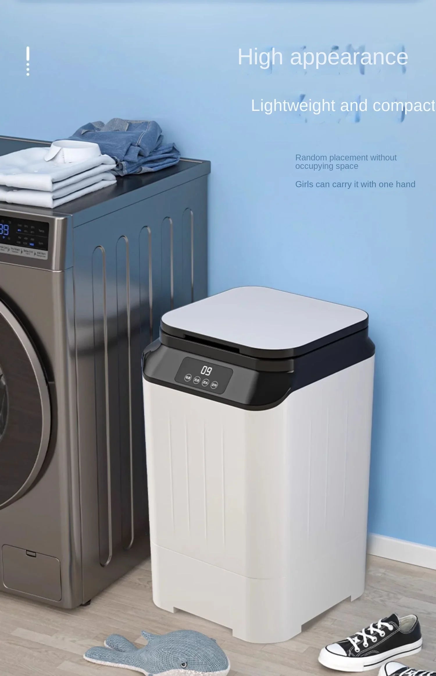 220V shoe washing machine, fully automatic washing and stripping integrated small shoe and sock dedicated washing machine BAA