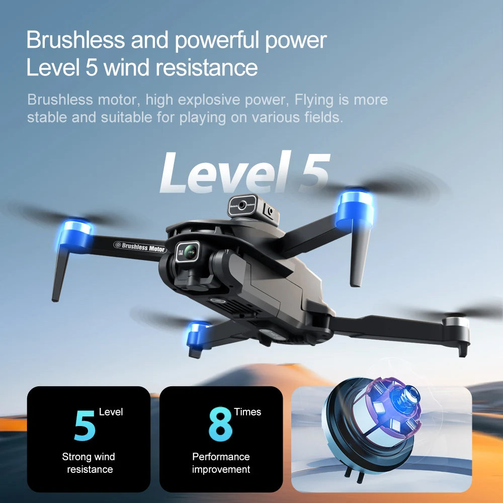 V168 PRO Max GPS Drone 8K Professional HD Dual Camera Omnidirectional Screen 360° Obstacle Avoidance FPV Dron Rc Quadcopter Toys