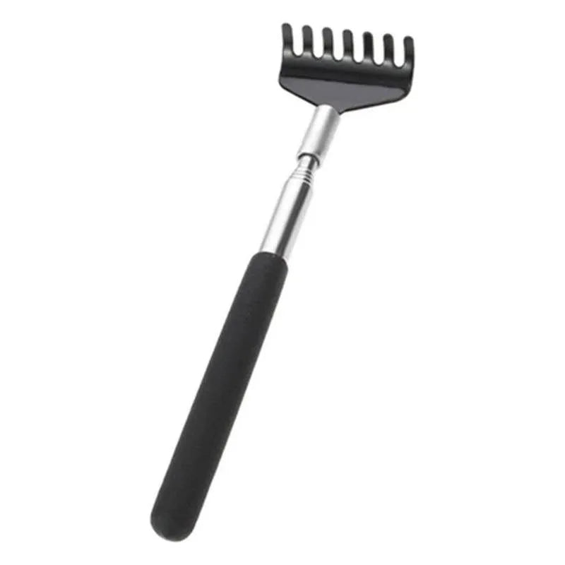 Telescopic Back Scratcher Scratching Backscratcher Massager Metal Stainless Steel Tool with Carrying Bag