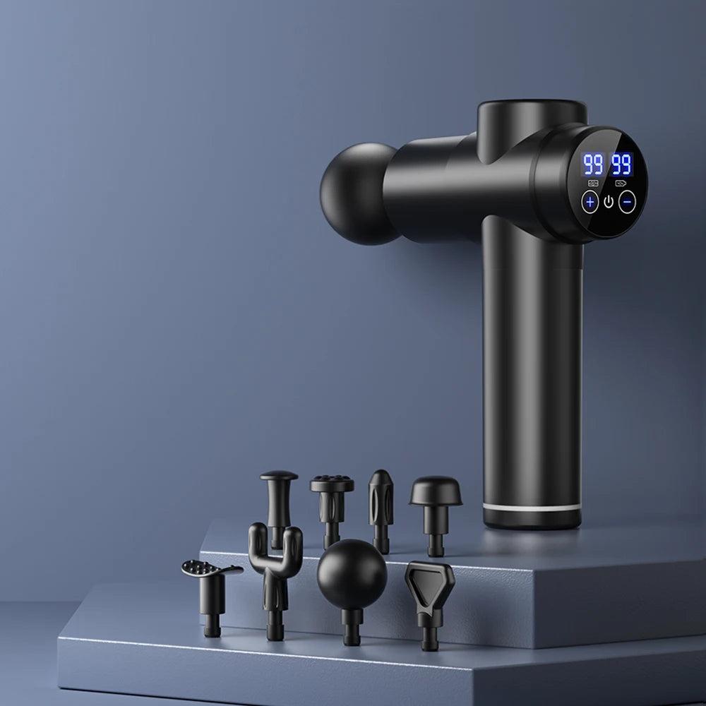 Massage Gun Muscle Relax Deep Tissue Massager Neck Massager Dynamic Vibrator Back Portable Handheld Display Fascia Gun Massage