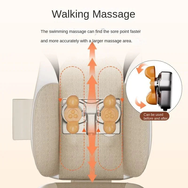 Dual-use Waist Walking Buttocks Cushion Vibrator Cushion for Back, Multifunctional Full Body Massage Mat, Neck and Back Massager