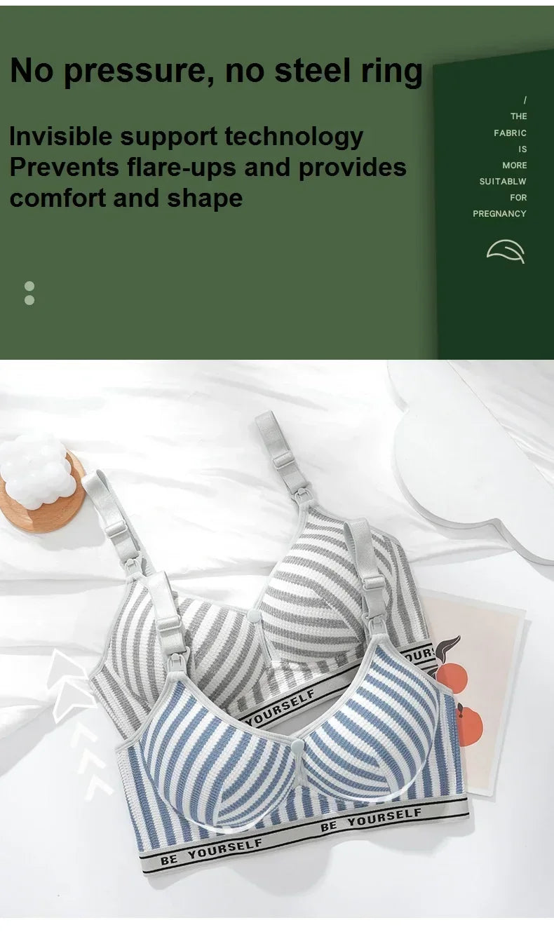 Women Mommy Nursing Underwear Women Mom Cotton Maternity Pregnant Brassiere Female Ladies Mommy Non-steel Ring Breastfeeding Bra