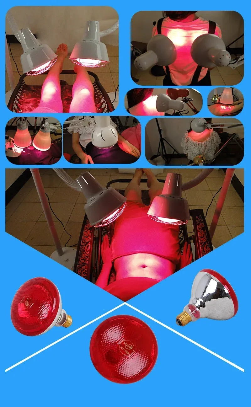 Infrared Physiotherapy Bulb 150W Heating Therapy Red Lamp Massage for Neck Ache Arthritis Muscle Joint Relaxation Pain Relief