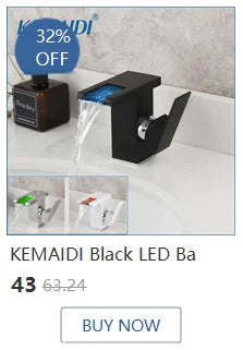 KEMAIDI LED Shower Panel Tower System with Rainfall Waterfall Shower Black Shower Panels with Jets and Rainfall and Handheld