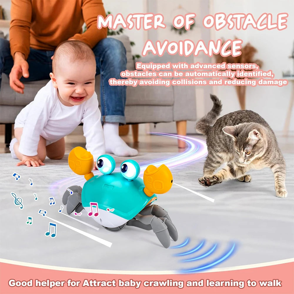 Kids Electronic Pet Toys Dancing Octopus&Duck Musical Penguin Baby Crawling Toys Toddler Interactive Toys Tummy Time Gifts