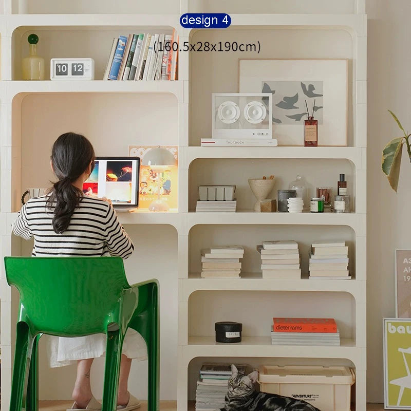 Module Modular DIY Furniture Storage Shelf Bookrack Bookshelf Bookcase Plastic ABS Customized Size Cabinet Multi-function