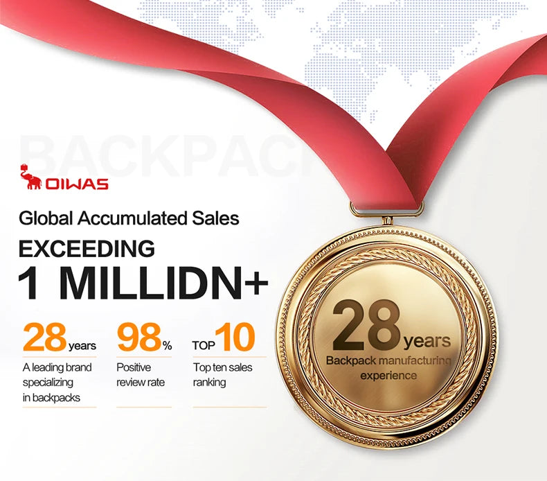 OIWAS Laptop Backpacks 15.6 Inch School Bags Waterproof Nylon 29L Casual Shoulder Bagpack Travel Teenage Men's Backpack Mochila