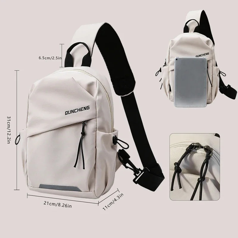 Crossbody Bag Men's Single Shoulder Small Backpack Chest Bag Women's Cycling Sports Mountain Climbing Boys Tablet Lightweight Mo
