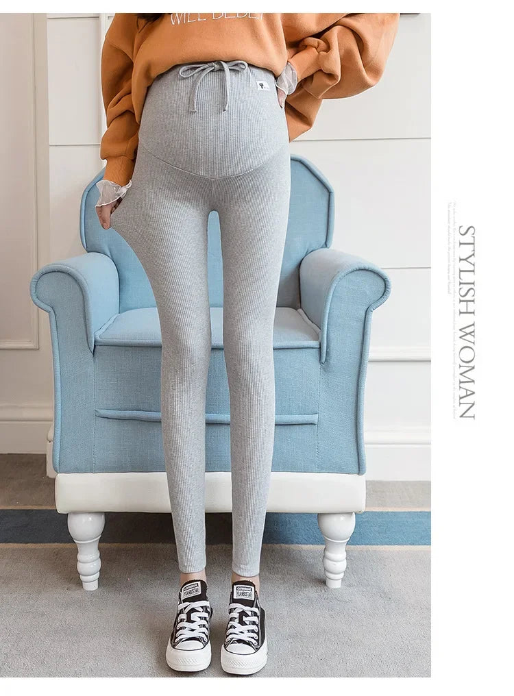 Pregnant Woman Adjustable Big Size Leggings New Maternity Pants  Pregnancy Thin Soft Cotton High Waist Clothes
