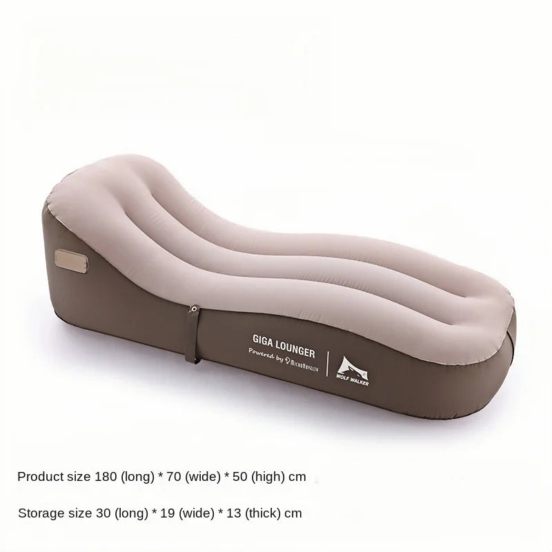 One Click Automatic Inflatable Chair, Outdoor Portable Camping Inflatable Sofa  USB Charging  Family Travel Lazy Air Cushion Bed