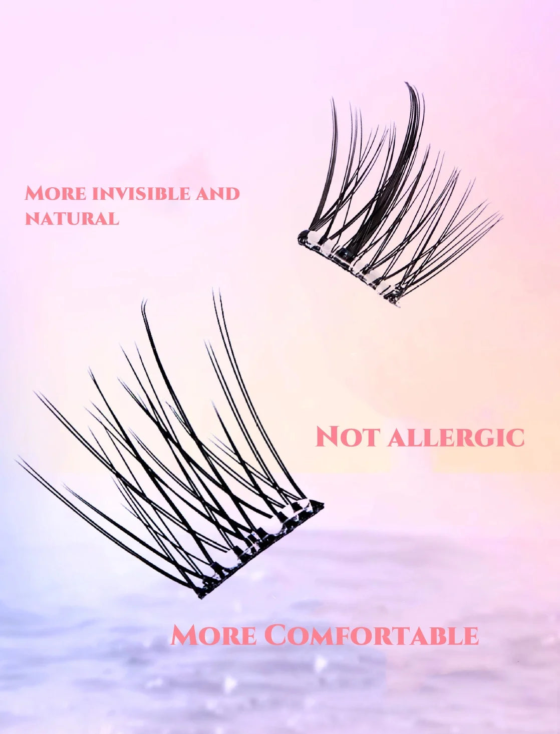 MIAOJIE No-Glue False Eyelashes - Easy 3-Step Application Natural Look Large CapacityPerfect for Beginners with Sunflower Design