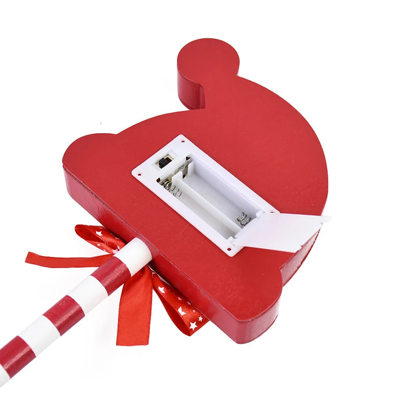 Christmas Retro Lamp LED Light Santa Stop Here Street Sign Xmas Wooden Desktop Home Decoration Navidad 2025 New Year Kids Gift