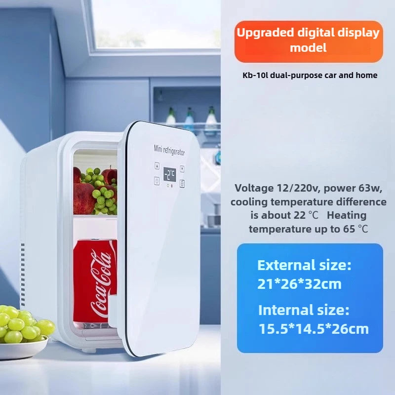 ‌Dual-Core Cooling Car Refrigerator Portable Fridge Home 35dB Low-Noise Breast Milk Chiller Office Solution w/Layered Storage