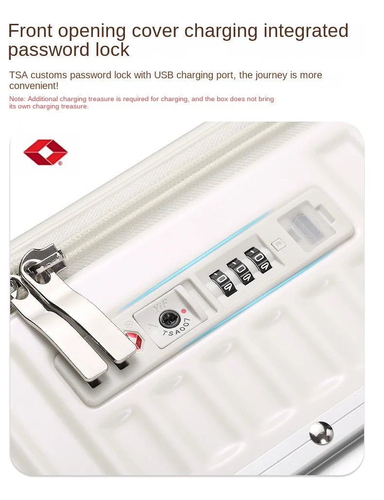 26/28/32 Inch Large Capacity Travel Suitcase Rolling Luggage Aluminum frame Suitcase Trolley Case with Cup Holder Travel Case