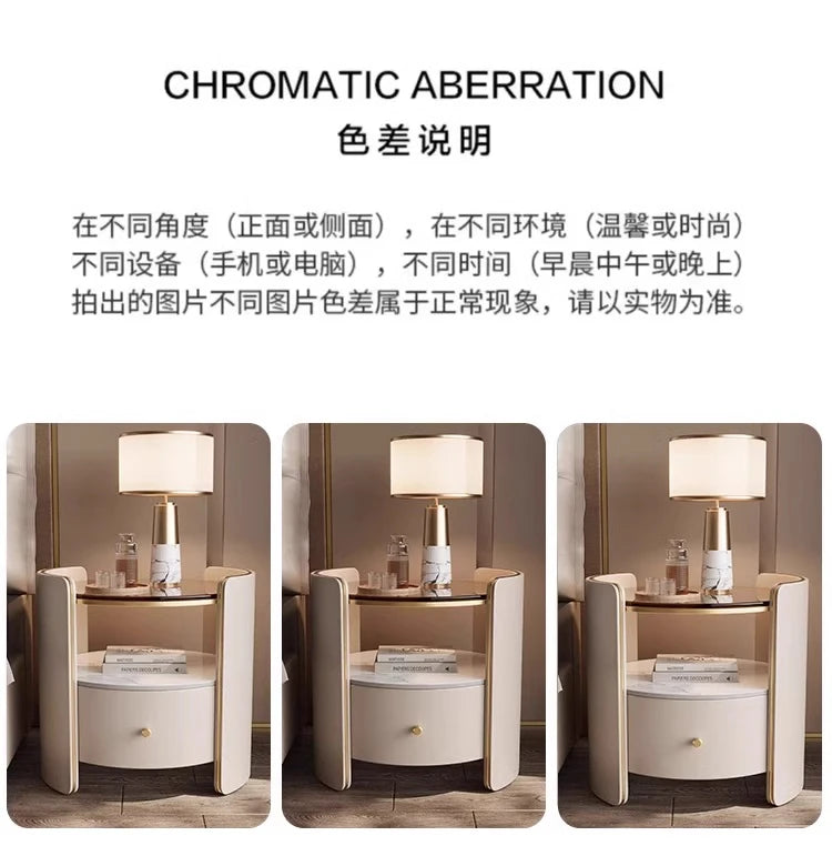 Tall Nordic Nightstands Organizer Design Beige Luxury Modern Bedside Table Space Saving Unique Szafki Nocne Furniture Home