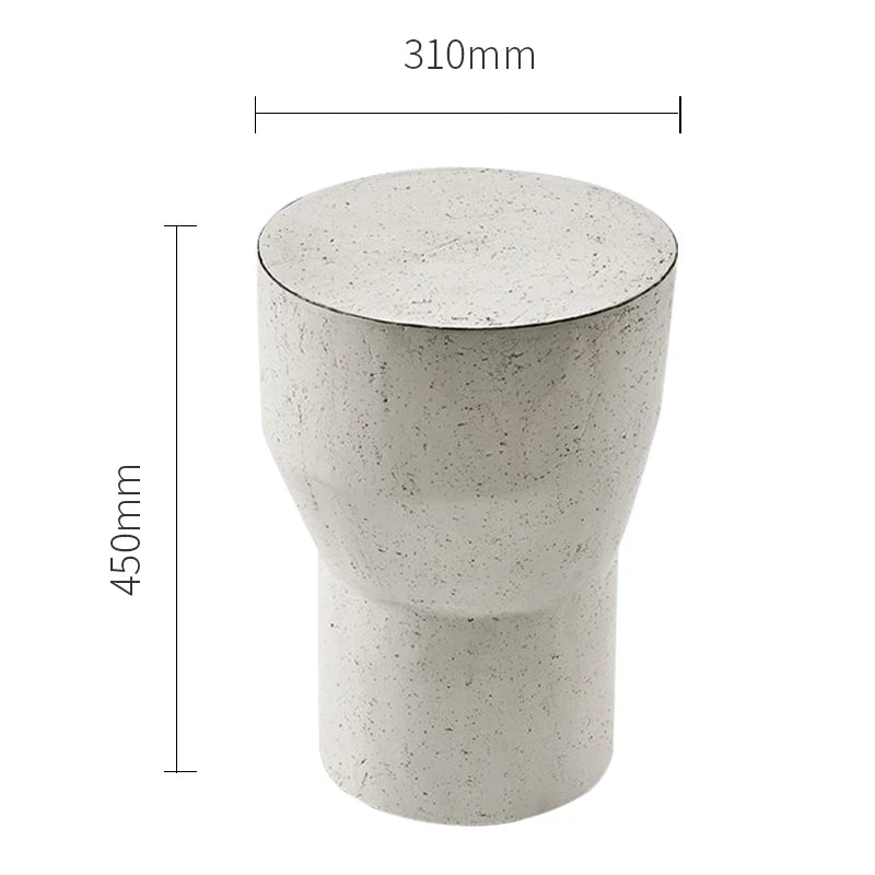 modern design round cement  glass top minimalist combination coffee table set living room furniture