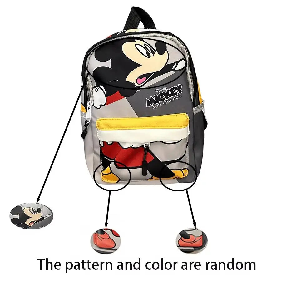 Disney Cartoon Mickey New Children's Fashion Backpack Girls School Bag Casual Cartoon Men and Women Cute Fashion Backpack