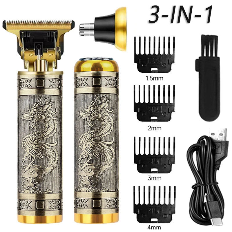 T9 3-In-1 men's electric shaver rechargeable beard trimmer trimming nose ear hair trimmer family travel cordless shaving razor