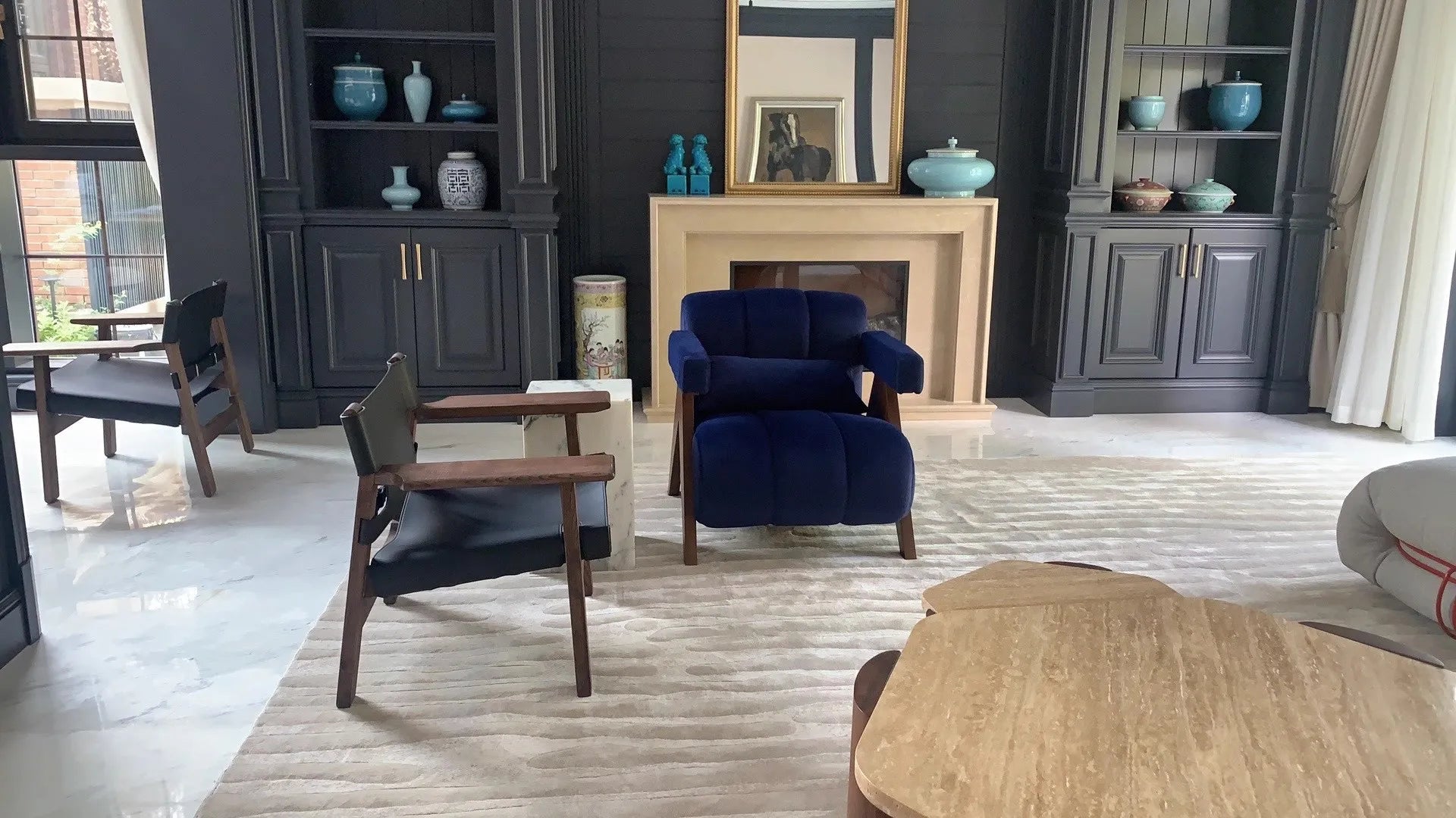 Home Balcony Nordic Wood Living Room Chairs Modern Living Room Sofas Single Leisure Back Armchair Fabric Sofa Chair Furniture