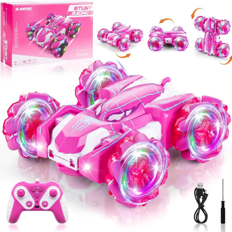 Hot selling Transparent amphibious vehicle waterproof stunt gesture rolling four-wheel drive remote control car children's toy