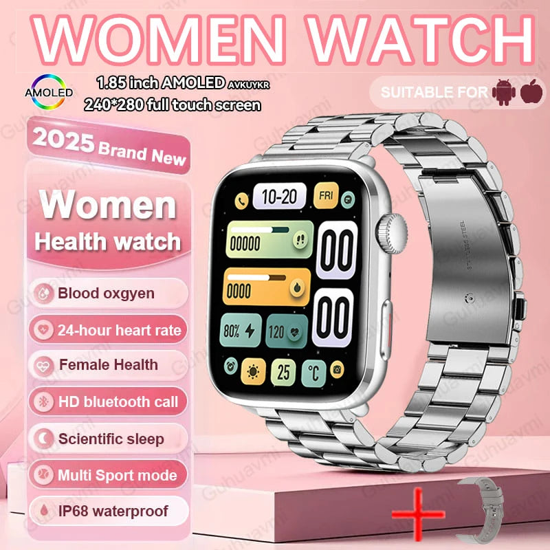 2025 New For Xiaomi Women AI Smart Diagnosis Smart Watch HRV+PPG Blood Pressure Blood oxygen Health monitor IP68 NFC Smartwatchs