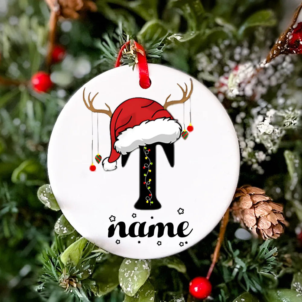 Personalized Christmas Ornament Custom Name Xmas Ornaments Baby Gift Photo Ornament Photography Accessories Holiday Decoration