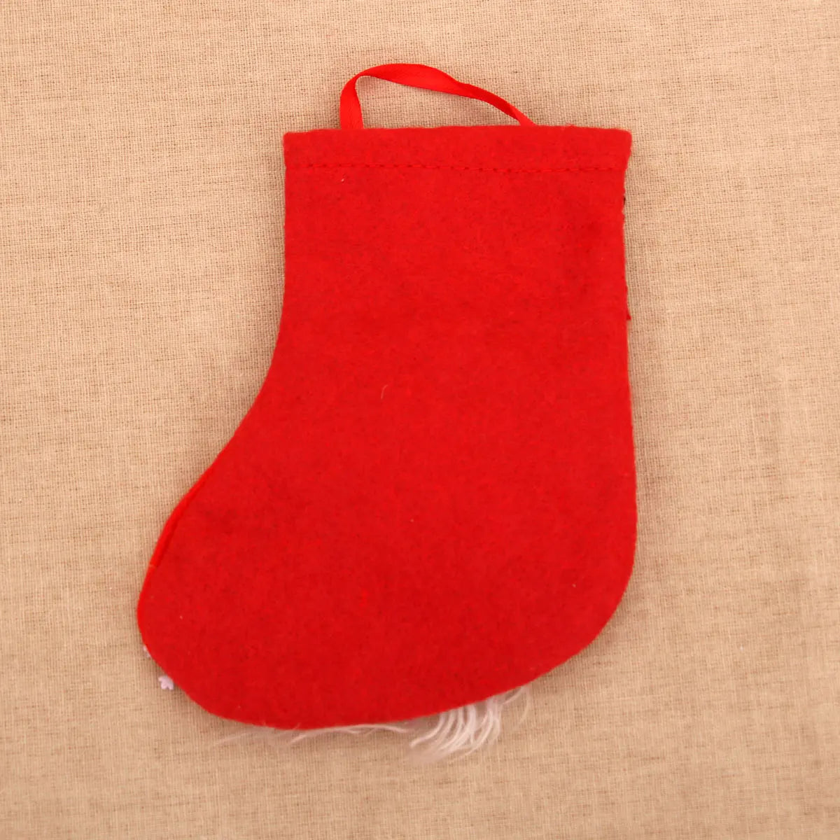 4PCS Red Christmas Stocking Brown Plaid Sock Mouth Santa Claus Snowman Reindeer Bear Doll Christmas Stocking New Year Home Decor