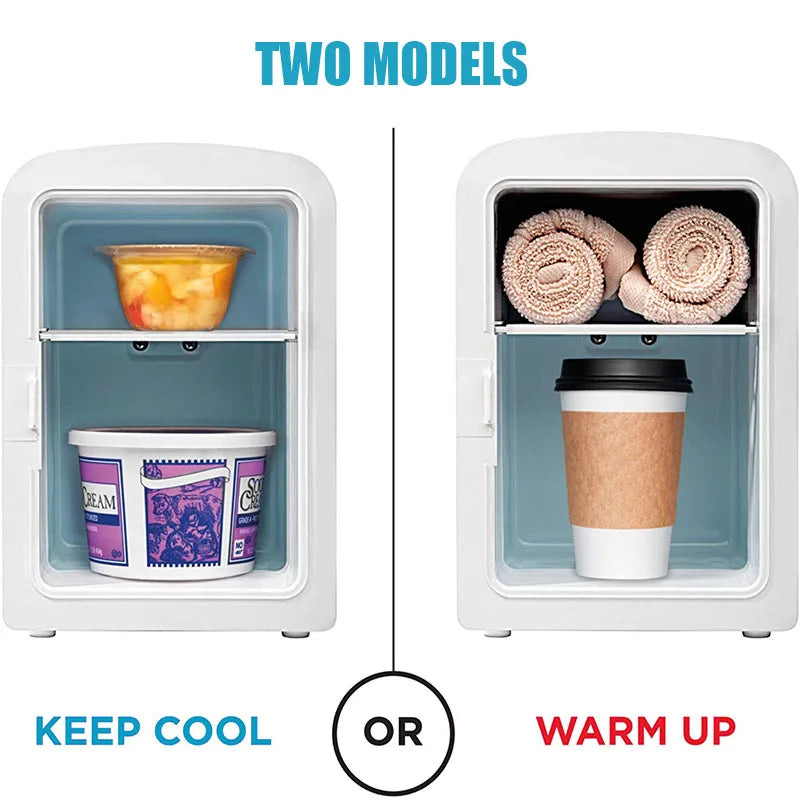 10L Refrigerator Vanity Mirror 2-in-1 Large Capacity Portable Dresser Vanity Mirror Car Bedroom Mini Small Refrigerator