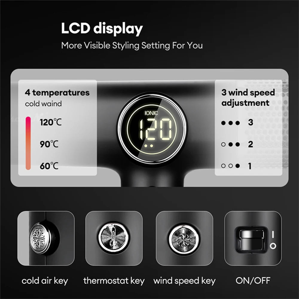 110000RPM Professional Hair Dryer Brushless Negative Ions Blow Dryer 1800W Powerful Lownoise 5 in 1 Salon Hair Airwrap Styler