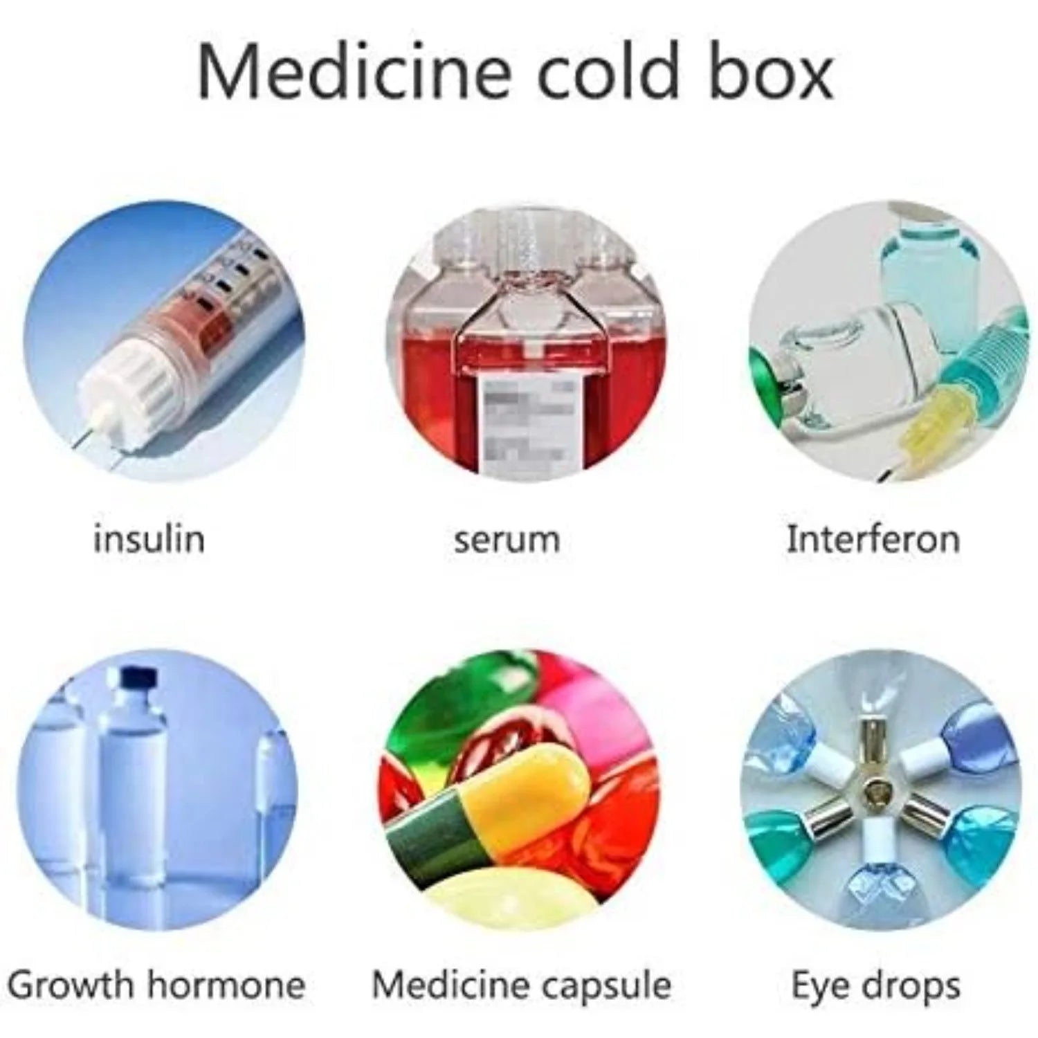 USB Insulin Refrigerator Mini Car Medicine Cold Box with Bag & 7500mah Battery Constant Temperature Small Rechargeable Fridge