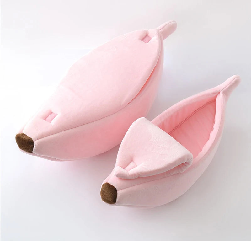 Winter Banana Cat Bed House Funny Cute Cozy Cat Mat Beds Warm Durable Portable Pet Basket Kennel Dog Cushion Cat Supplies winter