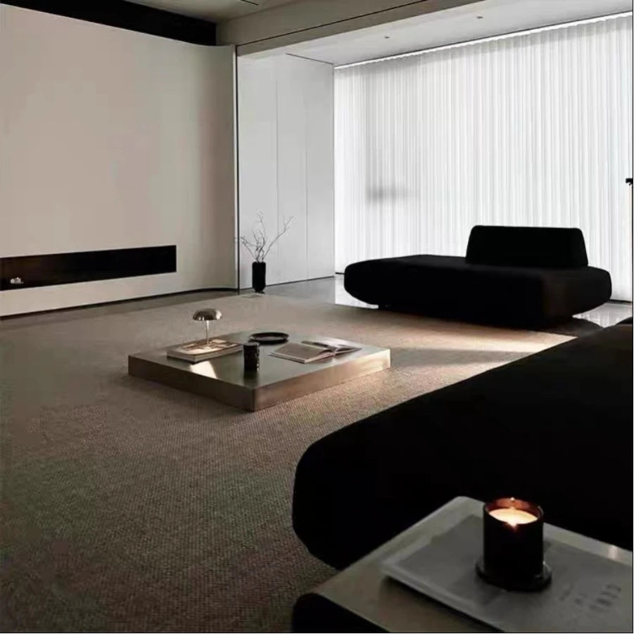 Minimalist Stainless Steel Bedside Table Side Several Integrated Molding Storage Cabinets End Table Furniture