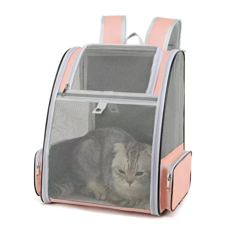 Pet Cat Carrier Bag Outdoor Travel Backpack for Cats Small Dogs Breathable Cat Carrying Bag Suitable for Cats Within 6kg