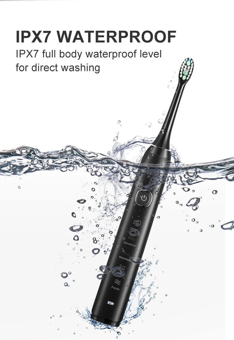 Sonic Electric Toothbrush Smart Ultrasonic Dental Teeth Whitening Rechargeable Adult Tooth Brush Sarmocare S100 With8 Brush Head