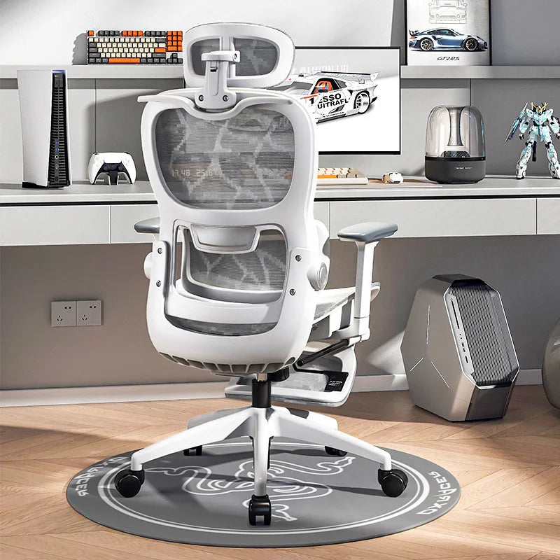 Ergonomic Office Chair High Back Computer Desk Chair 6D Adjustable Headrest And Lumbar Support Mesh Swivel Reclining Gaming Seat