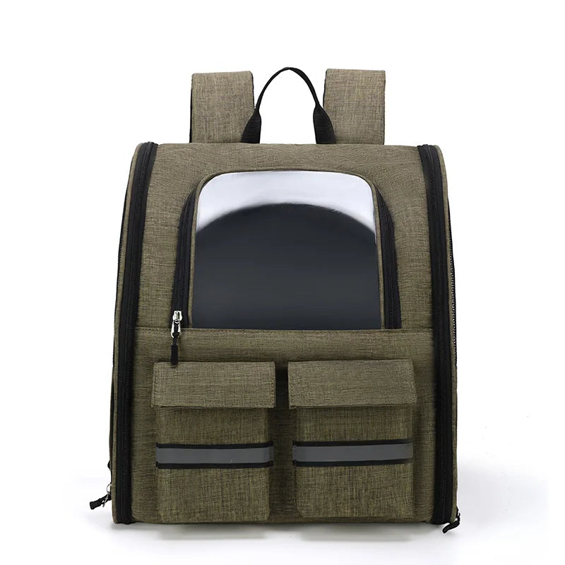 New Oxford Trolley Case Cat Carrier Backpack Travel Pet Bag with Reflective Stripe Outdoor Small Animals Rabbit Kitten Dog Bag