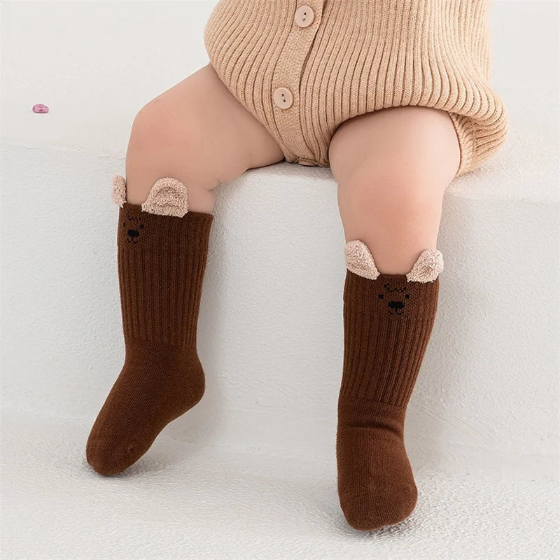 Cute Kids Socks For Girls Boys Soft Cotton Baby Toddler Boy Girl Sock Cartoon Children's Short Socks Autumn Winter 0-8Years New