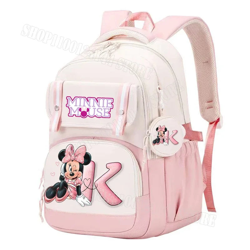 Minnie Mouse Disney Backpacks Mochilas Aestethic Backpacks for Teenager Canvas Laptop Backpack School Student Kawaii Bag Gift