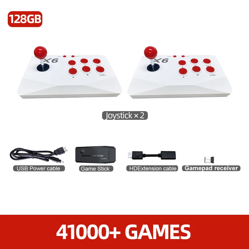 Arcade Video Game Console 4K HD Retro Games Stick For Mame FBA PS1 Arcade Emulator With Dual Joystick