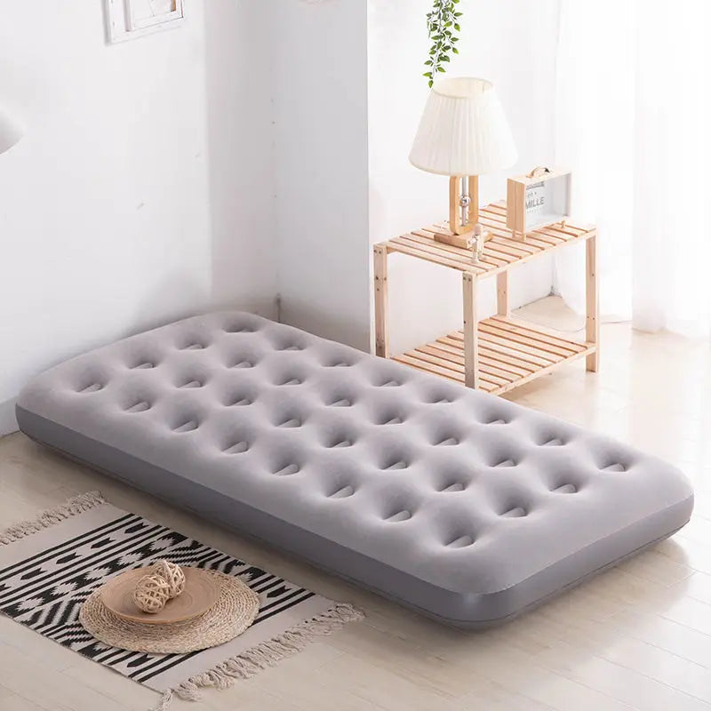 Inflatable Household Single Folding Bed Air Cushion Bed Double, Thickened Portable Air Bed Outdoor Inflatable Sofa