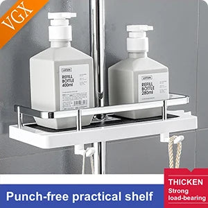 VGX Gold Shower System Set Bathroom Shower Faucet Set 3-way Rainfall Shower Set Shower Mixer Crane with Hand Shower Set White